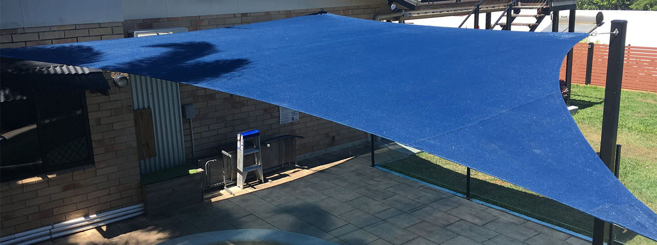 Large shade sail commercial