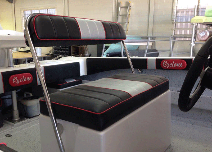 Cyclone boat custom seating